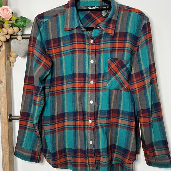Wrangler Retro Plaid Button Up Long Sleeve Shirt Size Small - Picture 3 of 7